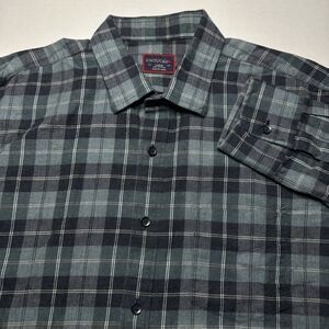 UNTUCKit Plaid Flannel Long Sleeve Shirt Cotton Green Men's Size Large